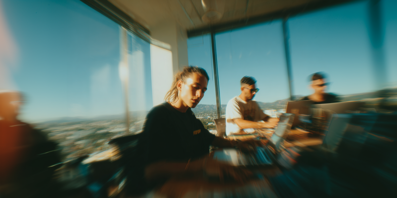 flairr team collaborating in a modern office